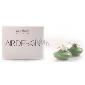 Millefiori Milano Air Design Diffusor Blumenbehälter zum Duften von Duft mit porösem Top Mini Green 2 Stück, 80 ml, 7 x 6 cm