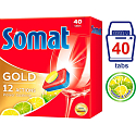 Somat Gold 12 Action Zitronen- und Limetten-Tabletten für die Spülmaschine helfen dabei, selbst hartnäckigen Schmutz zu entfernen, ohne 40 Stück vorzuwaschen