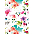 Ditipo Geschenkpapier 70 x 200 cm weiße, rote Blumen