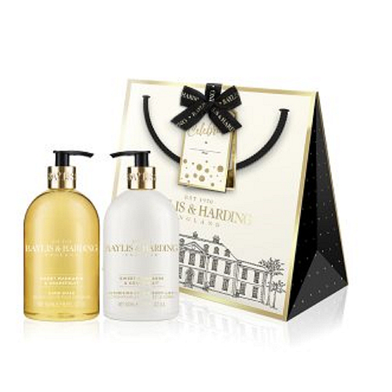 Baylis & Harding Sweet Tangerine und Grapefruit flüssige Handseife 500 ml + Hand- und Körpermilch 500 ml, Kosmetikset