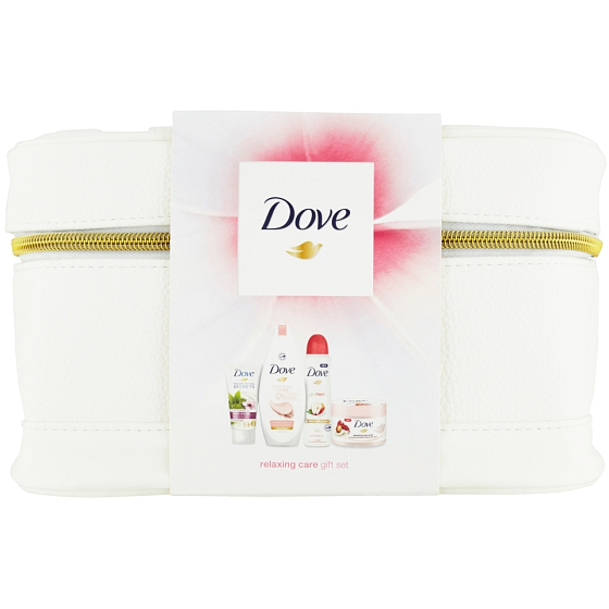 Dove Glowing Clay Duschgel 250 ml + Granatapfelkerne & Sheabutter Duft Körperpeeling 225 ml + Nährende Geheimnisse Erwachen Ritual Handcreme 75 ml + Go Fresh Apfel & Weißer Tee Antitranspirant Spray 150 ml + Beutel, Kosmetikset