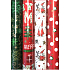 Zöwie Geschenkpapier 70 x 500 cm Weihnachtsweißer Weihnachtself mit Rentier