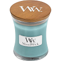 WoodWick Blue Java Banana - Hawaiianische Bananenduftkerze mit Holzdocht und Deckelglas Medium 275 g