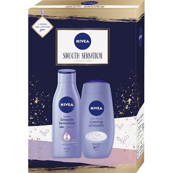 Nivea Smooth Sensation Körperlotion 250 ml + Duschgel 250 ml, Kosmetikset für Frauen