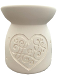Albi Aromalampa weiß Herz 11 cm