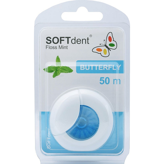 Soft Dent Butterfly Zahnseide mit Minze 50 m