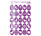 Bogen Ostern dekorative Aufkleber Holographische Eier Lila 12 x 18 cm