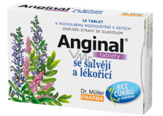 Dr. Müller Anginal Tabletten mit Salbei und Süßholz Nahrungsergänzungsmittel 16 Tabletten