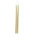 Emocio Floral glatt Gold Kerze 12 x 300 mm 2 Stück
