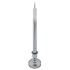 Lange LED Kerze auf Sockel weiß - silber 25,5 cm