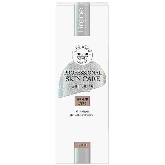 Lirene Professional Skin Care Whitening BB Feuchtigkeitscreme 02 nude mit Breitbandschutz gegen Sonnenstrahlen 30 ml