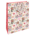 Nekupto Papier-Geschenktüte 32,5 x 26 x 13 cm Blumen, Schmetterlinge, Fahrräder