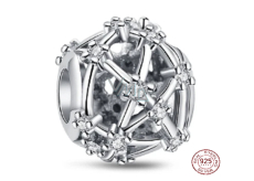 Charm Sterling Silber 925 Gestanzte Konstellationen erinnert an Konstellationen von Sternen am Himmel, Perle auf dem Armband Universum