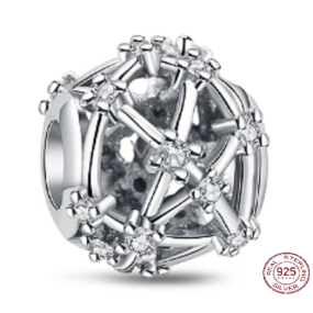 Charm Sterling Silber 925 Gestanzte Konstellationen erinnert an Konstellationen von Sternen am Himmel, Perle auf dem Armband Universum Charm Sterling Silber 925 Gestanzte Konstellationen erinnert an Konstellationen von Sternen am Himmel, Perle auf dem Armband Universum