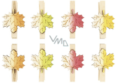 Holzblätter auf Klammer 3 cm, 8 Stück