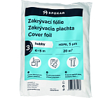 Spokar Abdeckfolie zum Malen, 5 µ, 20 m², 4 × 5 m, 3 Stück