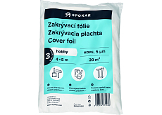 Spokar Abdeckfolie zum Malen, 5 µ, 20 m², 4 × 5 m, 3 Stück