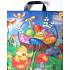 Drücken Sie Plastiktüte 45 x 50 cm mit Griff Osterhuhn und Eier 1 Stück