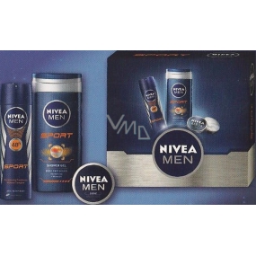 Nivea Men Deo Sport Antitranspirant Spray 150 ml + Duschgel 250 ml + Creme 30 ml, Kosmetikset