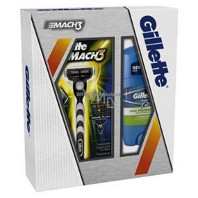 Gillette Mach3 Rasierer + 1 Ersatzkopf + Power Rush Antitranspirant Deodorant Stick 48 ml, Kosmetikset, für Herren