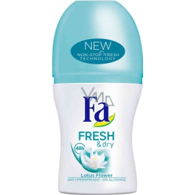 Fa Fresh & Dry Lotus Flower Ball Antitranspirant Deodorant Roll-On für Frauen 50 ml