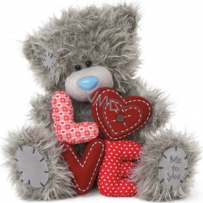 Ich zu dir Teddybär mit Buchstaben Liebe 25 cm