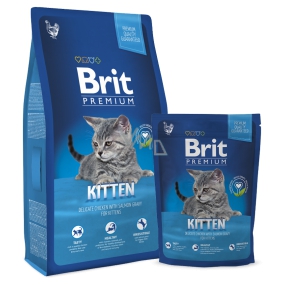 Brit Premium Chicken + Lachs mit Sauce für Kätzchen und trächtige und stillende Katzen 8 kg Komplettfutter