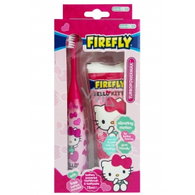 Hello Kitty 6+ Turbo elektrische Zahnbürste weich für Batterien + Kauzahnpasta 75 ml
