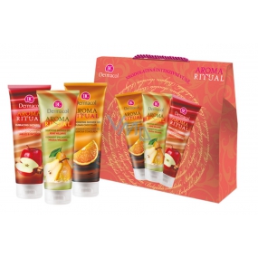 Dermacol Aroma Ritual Apfel mit Zimt Duschgel 250 ml + Birne Williams Duschgel 250 ml + belgisches Schokoladenduschgel 250 ml, Kosmetikset Dermacol Aroma Ritual Apfel mit Zimt Duschgel 250 ml + Birne Williams Duschgel 250 ml + belgisches Schokoladenduschgel 250 ml, Kosmetikset