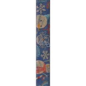 Nekupto Geschenkpapier 70 x 150 cm Weihnachtsblau, Schneemänner 1 Rolle BJ 15