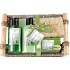 Raphael Rosalee Cosmetics Aloe und Kamille Duschgel 150 ml + Körperlotion 150 ml + feste Seife 90 g + Massagetuch + Taschentuch, Kosmetikset