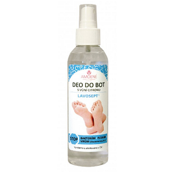 Lavosept Deo Zitrone für Schuhe und Fußhaut Lösung für den professionellen Gebrauch mit mehr als 75% Alkohol 200 ml Sprühflasche