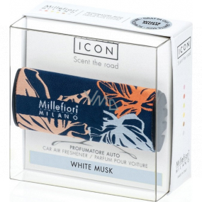 Millefiori Milano Icon Weißer Moschus - Weißer Moschus Autoduft Textil Blumenduft bis zu 2 Monaten 47 g