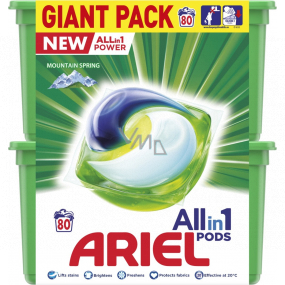 Ariel All-in-1 Pods Mountain Spring Gelkapseln zum Waschen von 80 Stück 2016 g