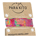 Parakito Repellent Mückenarmband Grafik pink natürlich, nachfüllbar, wasserdicht, Schutz 24h / Tag - 15 Tage zum Nachfüllen + zwei Nachfüllungen