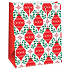 Ditipo Geschenk Papiertüte 26,4 x 13,6 x 32,7 cm weiß rot Ornamente AB