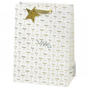 BSB Luxus Geschenk Papiertüte 36 x 26 x 14 cm Weihnachten mit goldenen Bäumen VDT 446 A4