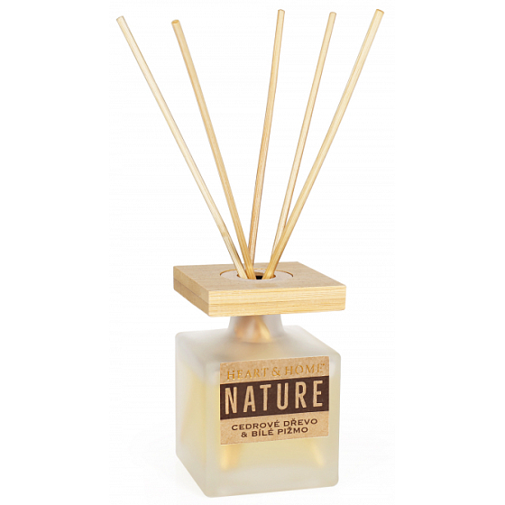 Heart & Home Nature Diffusor aus Zedernholz und weißem Moschus 80 ml
