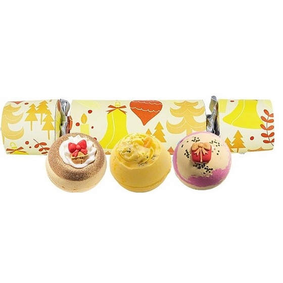 Bomb Cosmetics Baby It Golds Gold Außerhalb funkelnder ballistischer Badeball 3 x 160 g, Kosmetikset