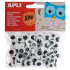 Apli Moving Eyes selbstklebend schwarz rund 100 Stück, 13263