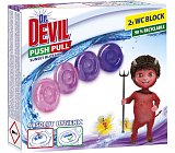 Dr. Devil WC Push Pull Gel Sunset Blossom WC Block ohne Korb, 2 × 20 g