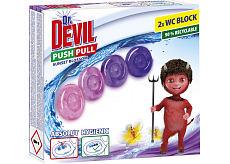 Dr. Devil WC Push Pull Gel Sunset Blossom WC Block ohne Korb, 2 × 20 g