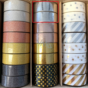 Ditipo Deco Glam Zierband Silber 5 m x 15 mm