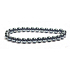 Hämatit-Armband elastischer Naturstein, Kugel 6 mm / 16 - 17 cm, gesunder Blutstein