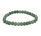 Jadeite Burmese grün Armband elastisch Naturstein, Kugel 6 mm / 16 - 17 cm