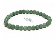 Jadeite Burmese grün Armband elastisch Naturstein, Kugel 6 mm / 16 - 17 cm