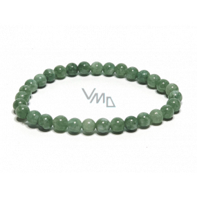 Jadeite Burmese grün Armband elastisch Naturstein, Kugel 6 mm / 16 - 17 cm