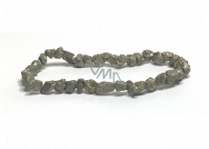 Pyrit-Armband elastischer Naturstein aus Steinen 4 mm / 16-17 cm, Meister des Selbstvertrauens und der Fülle