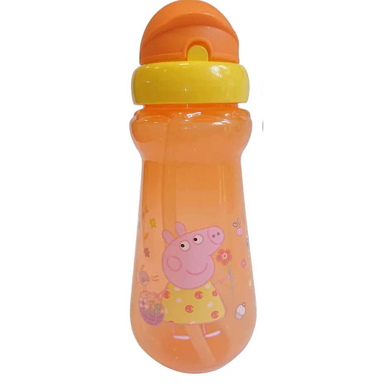Mein erstes Peppa Pig - Peppa Pig Flasche mit Strohhalm Orange 310 ml
