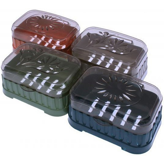 Unihouse Kunststoff Seifenkiste 12 x 8 x 5 cm verschiedene Farben